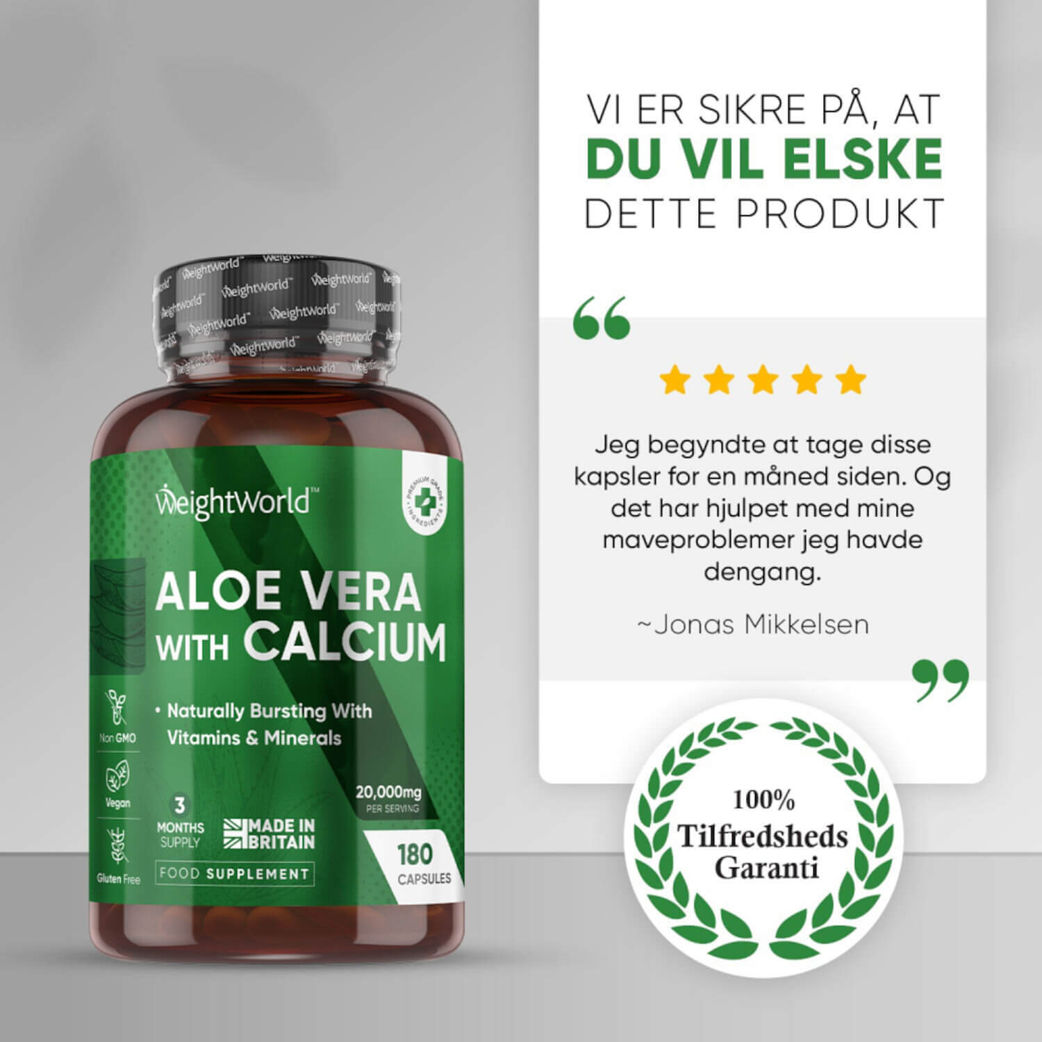 Aloe Vera kapsler med Calcium – støtte til fordøjelsen